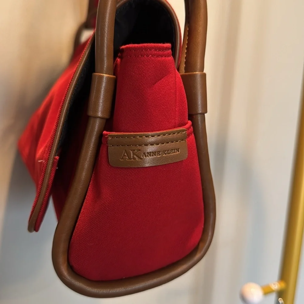 Anne Klein red handbag or shoulder bag EUC